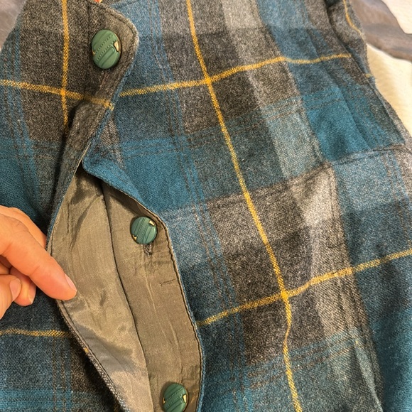 Vintage Mei Lung Meirong Wool Plaid Jacket Button-Up Blazer - Picture 4 of 7